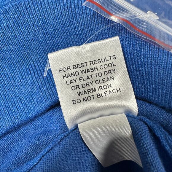 Peter Millar NWOT Crown Crest Quarter-Zip Sweater Blue Men's Size M Silk Cotton - Picture 8 of 11